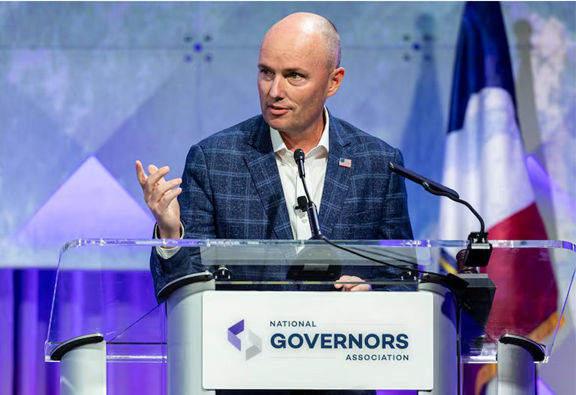 governor cox giving a speech