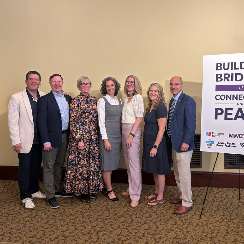 National bridge building leaders gathered for a group photo