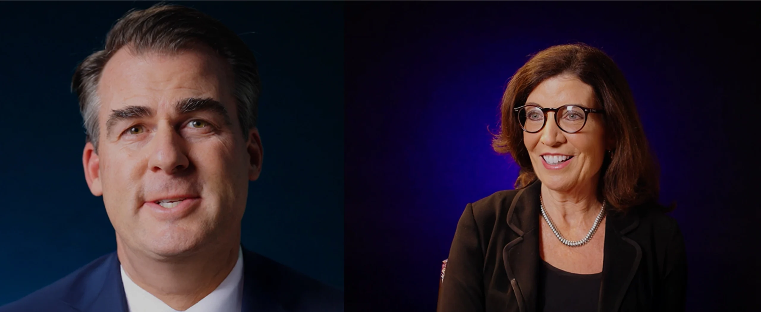 picture of a man and woman talking separately