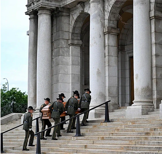 The casket for Representative Melissa Hortman on June 28, 2025 in Minneapolis, Minnesota.