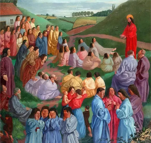 an illustration of different types of people gathering and discussing